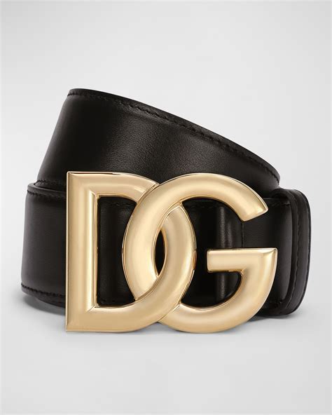 dg logo leather belt.